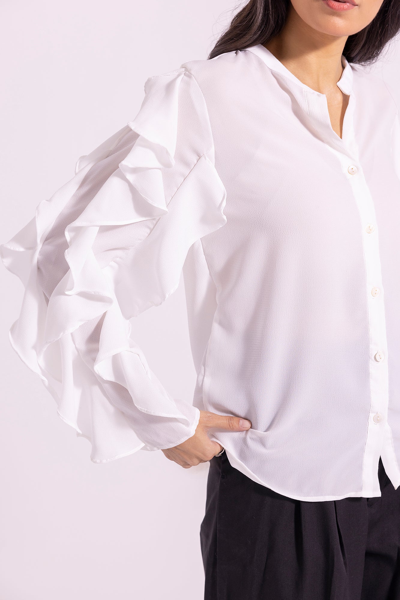 Ethnic - SOLID BUTTON DOWN SHIRT (E1247/108/002)