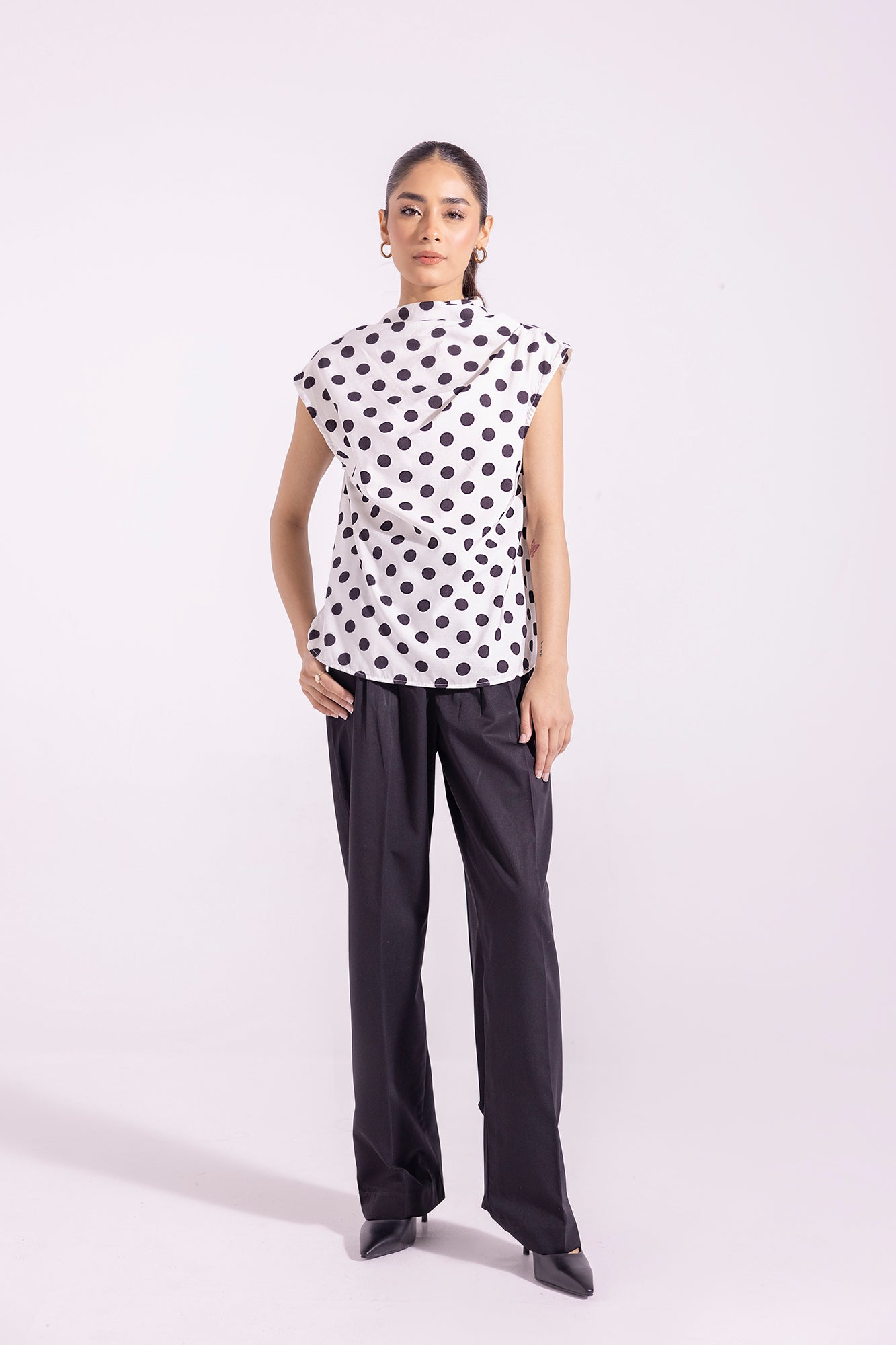 Ethnic - PRINTED POLKA DOTS TOP (E1259/108/001)