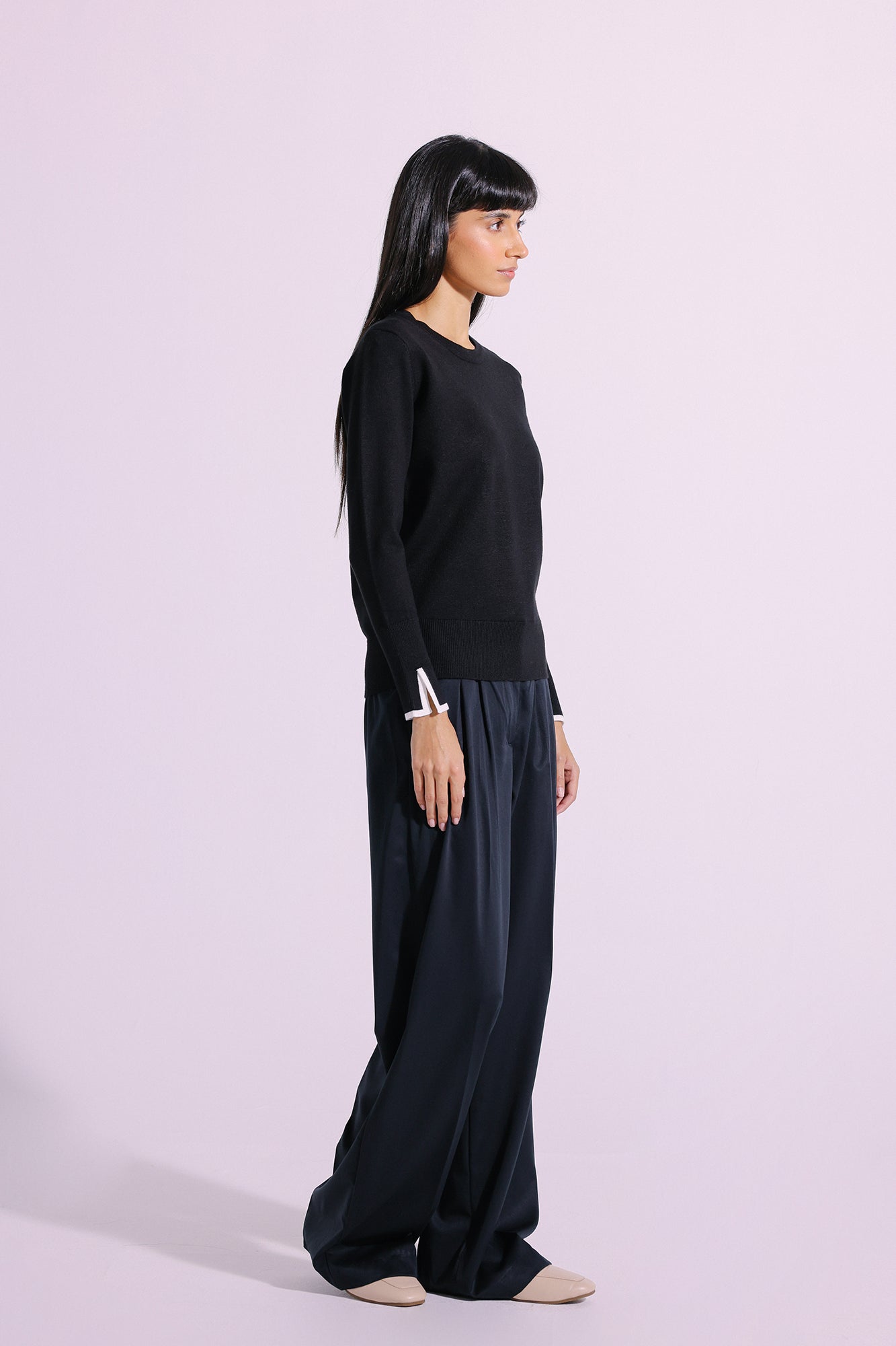 Ethnic - SOLID ROUND NECK SWEATER (E1265/108/902)