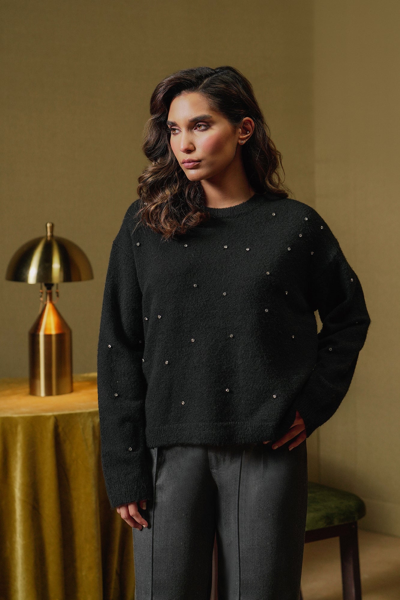 Ethnic - EMBELLISHED SWEATER (E1269/108/902)