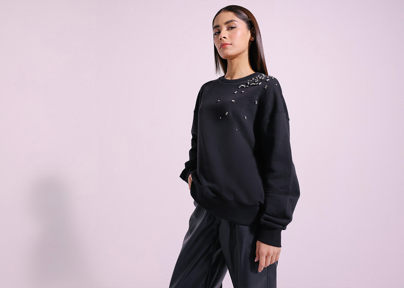 Ethnic - EMBELLISHED SWEATSHIRT (E1287/108/901)