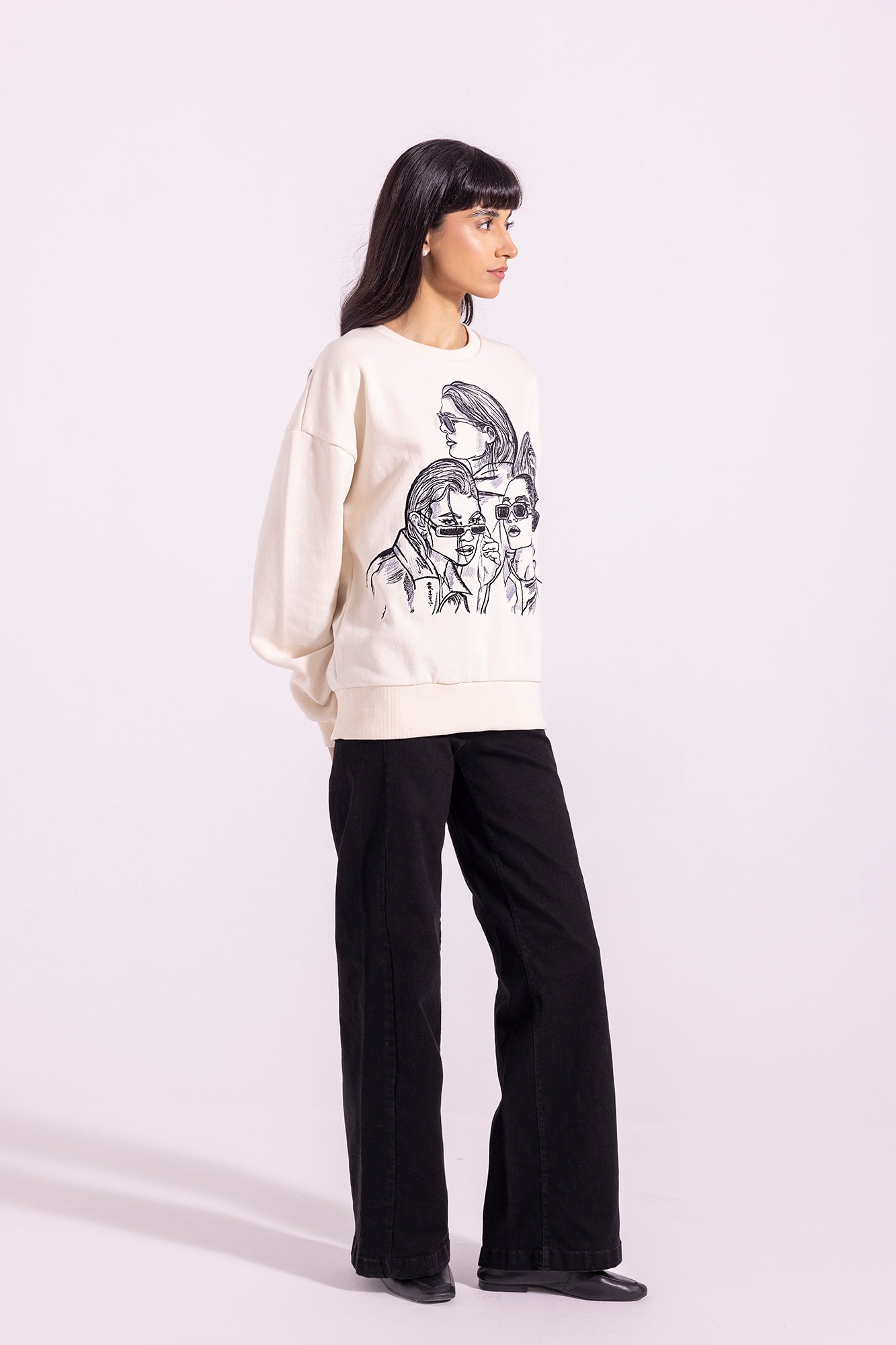 Ethnic - EMBROIDERED SWEATSHIRT (E1289/108/002)