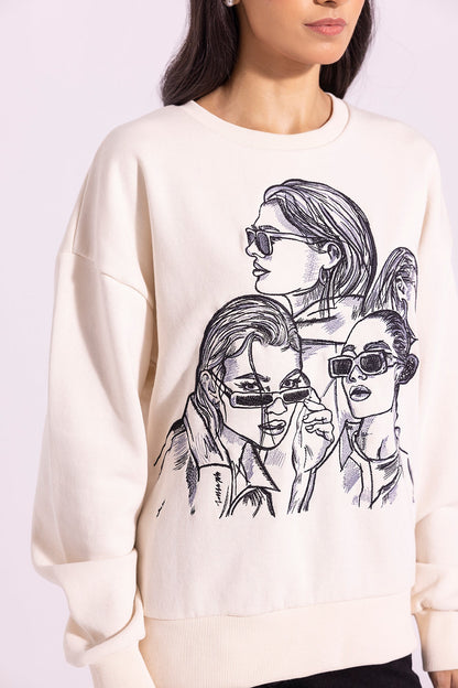 Ethnic - EMBROIDERED SWEATSHIRT (E1289/108/002)