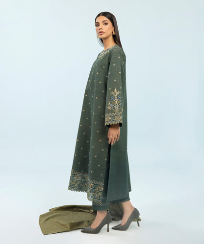 Sapphire - 3 Piece - Embroidered Cambric Suit