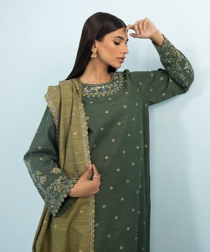 Sapphire - 3 Piece - Embroidered Cambric Suit