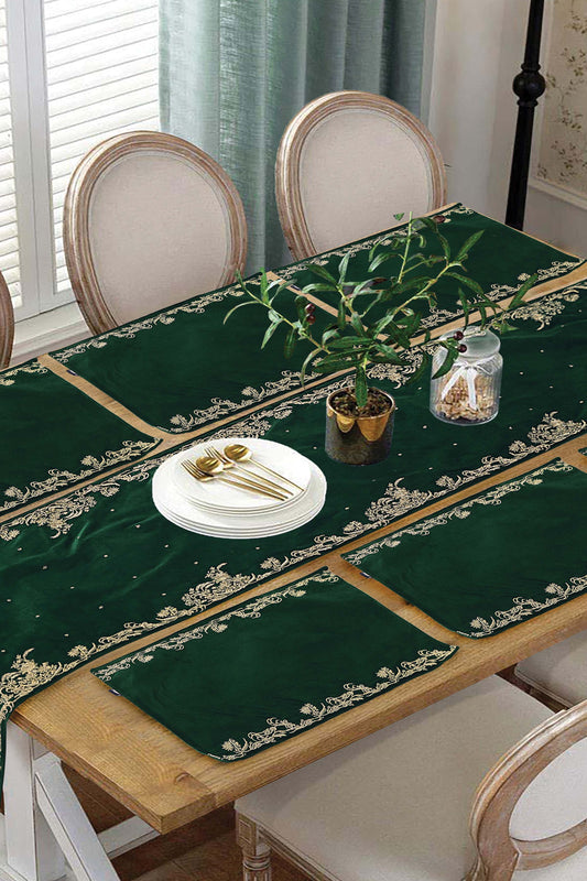Nishat Linen - Esmeralda Table Runner Set - 7 Piece
