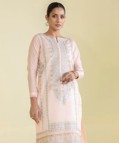 Embroidered Cotton Net Shirt