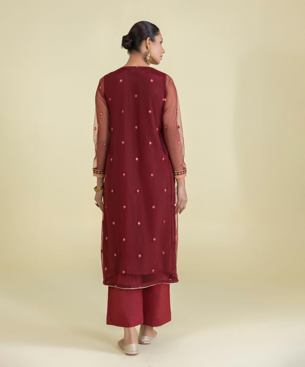Embroidered Net Shirt