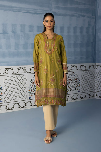 Sapphire - Embroidered Yarn Dyed Shirt