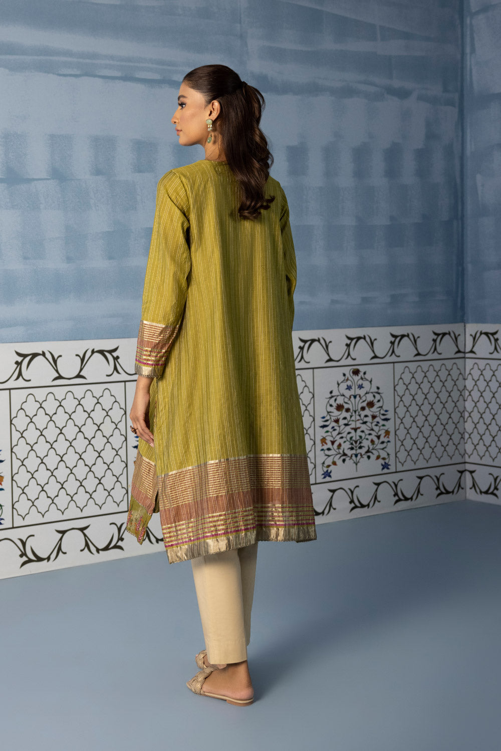 Sapphire - Embroidered Yarn Dyed Shirt