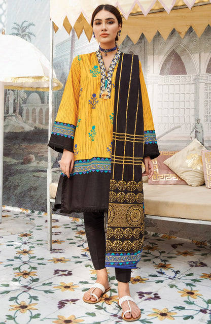 Orient - Unstitched 2 Piece Embroidered Lawn Shirt Dupatta