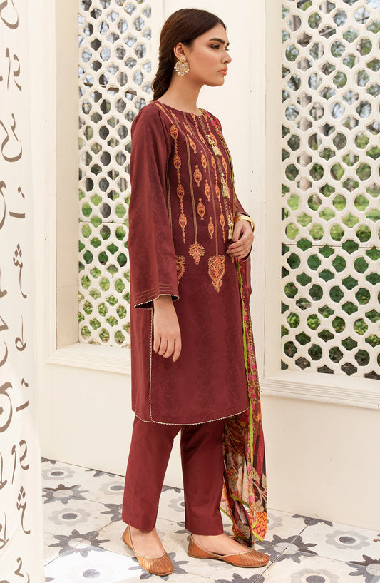 Orient - Unstitched 3 Piece Embroidered Jacquard Suit