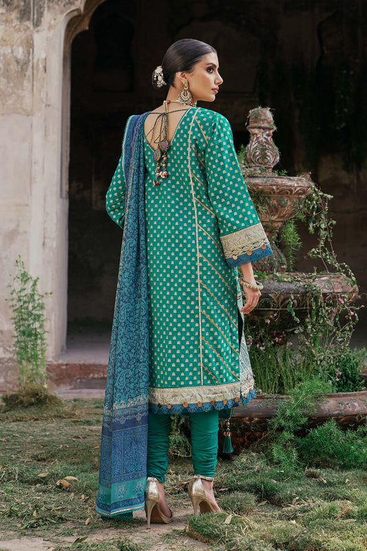 3 Pc Embroidered Lawn Suit With Poly Lawn Dupatta