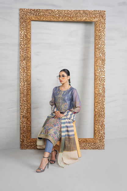 3 Pc Cotton Net Outfit
