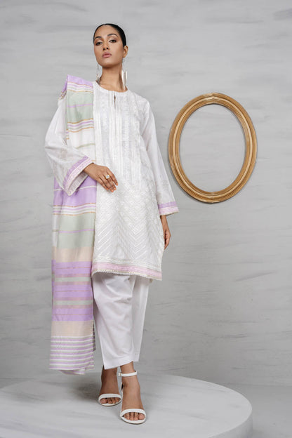 3 Pc Lawn Outfit