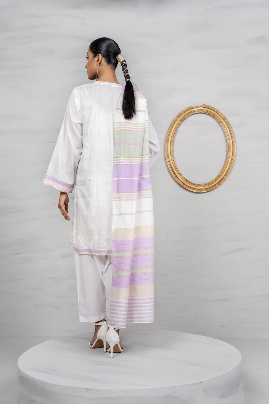 3 Pc Lawn Outfit