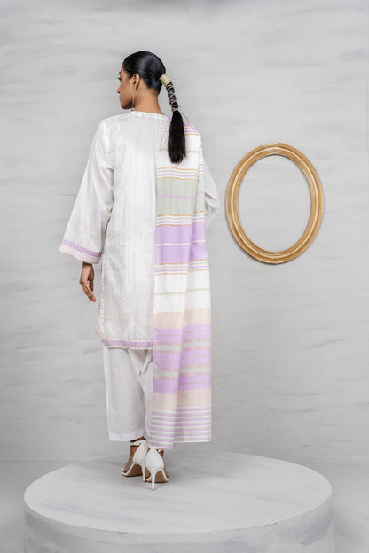 3 Pc Lawn Outfit