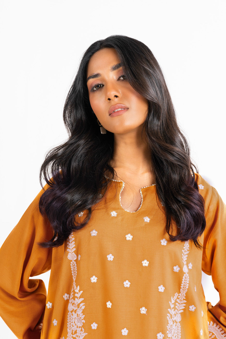 Dyed Raw Silk Kurti