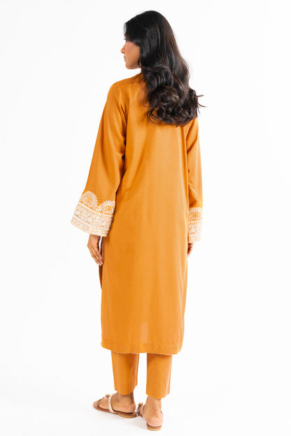 Dyed Raw Silk Kurti