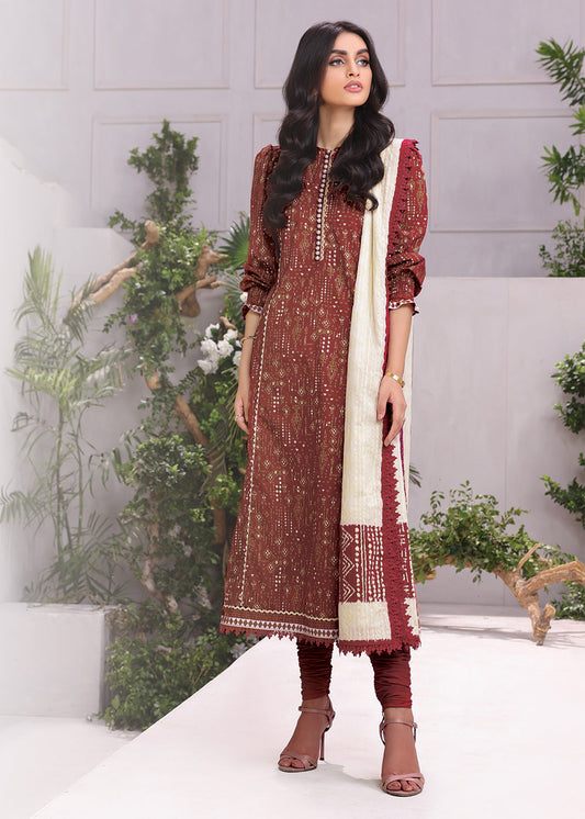 2 Pc Printed Lawn Suit With Lawn Dupatta