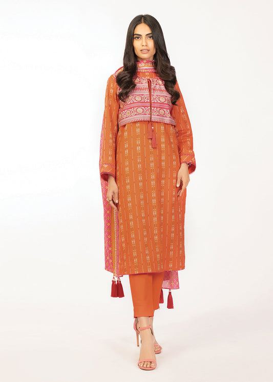 2 Pc Printed Lawn Suit With Lawn Dupatta