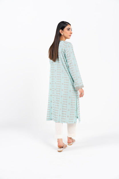 Printed Embroidered Cotton Silk Kurti