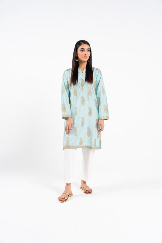 Embroidered Cotton Silk Kurti