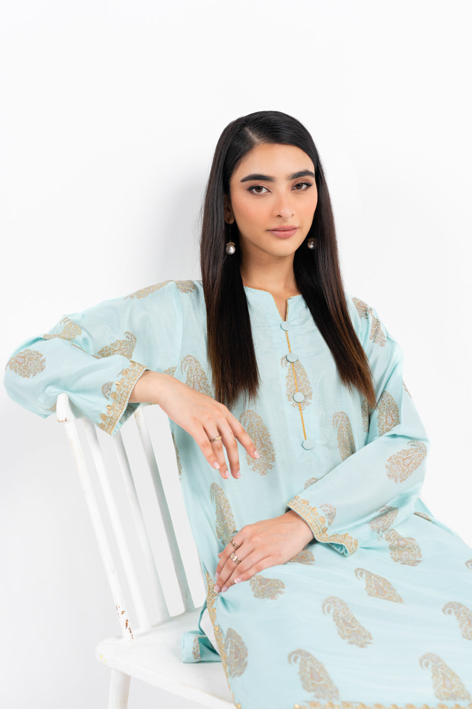 Embroidered Cotton Silk Kurti