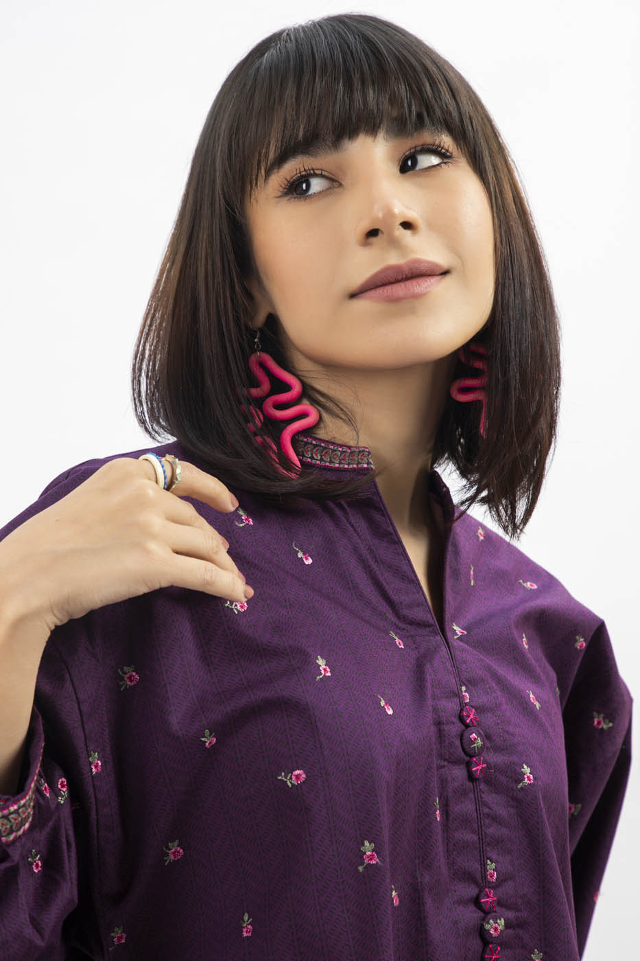 2 Pc Embroidered Cambric Outfit