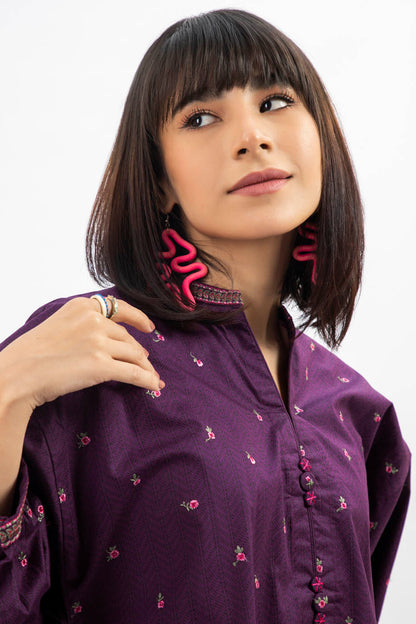 2 Pc Embroidered Cambric Outfit