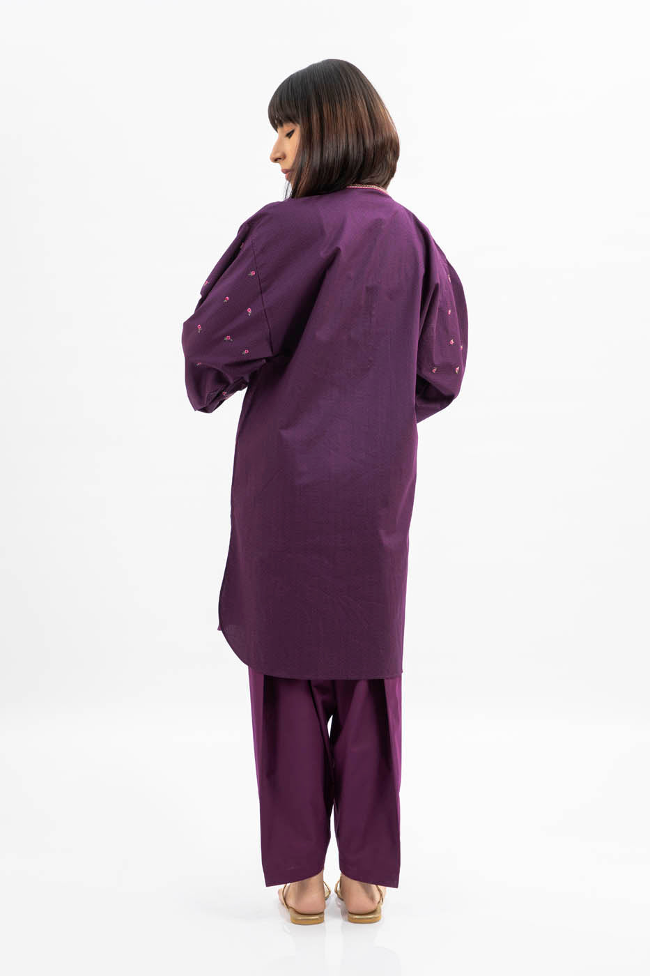 2 Pc Embroidered Cambric Outfit