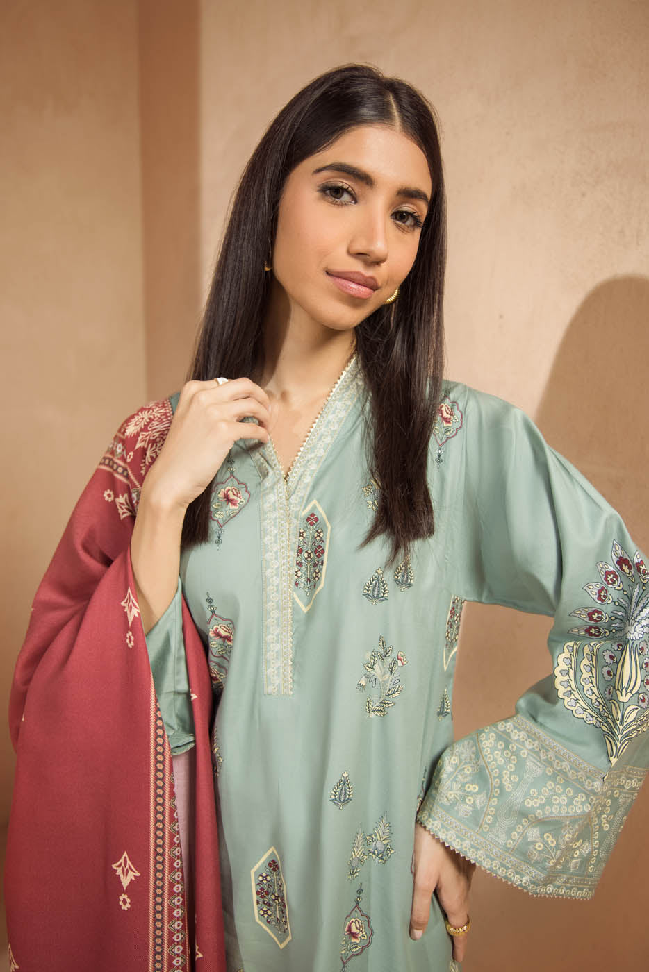 2 Pc Printed Cotton Outfit