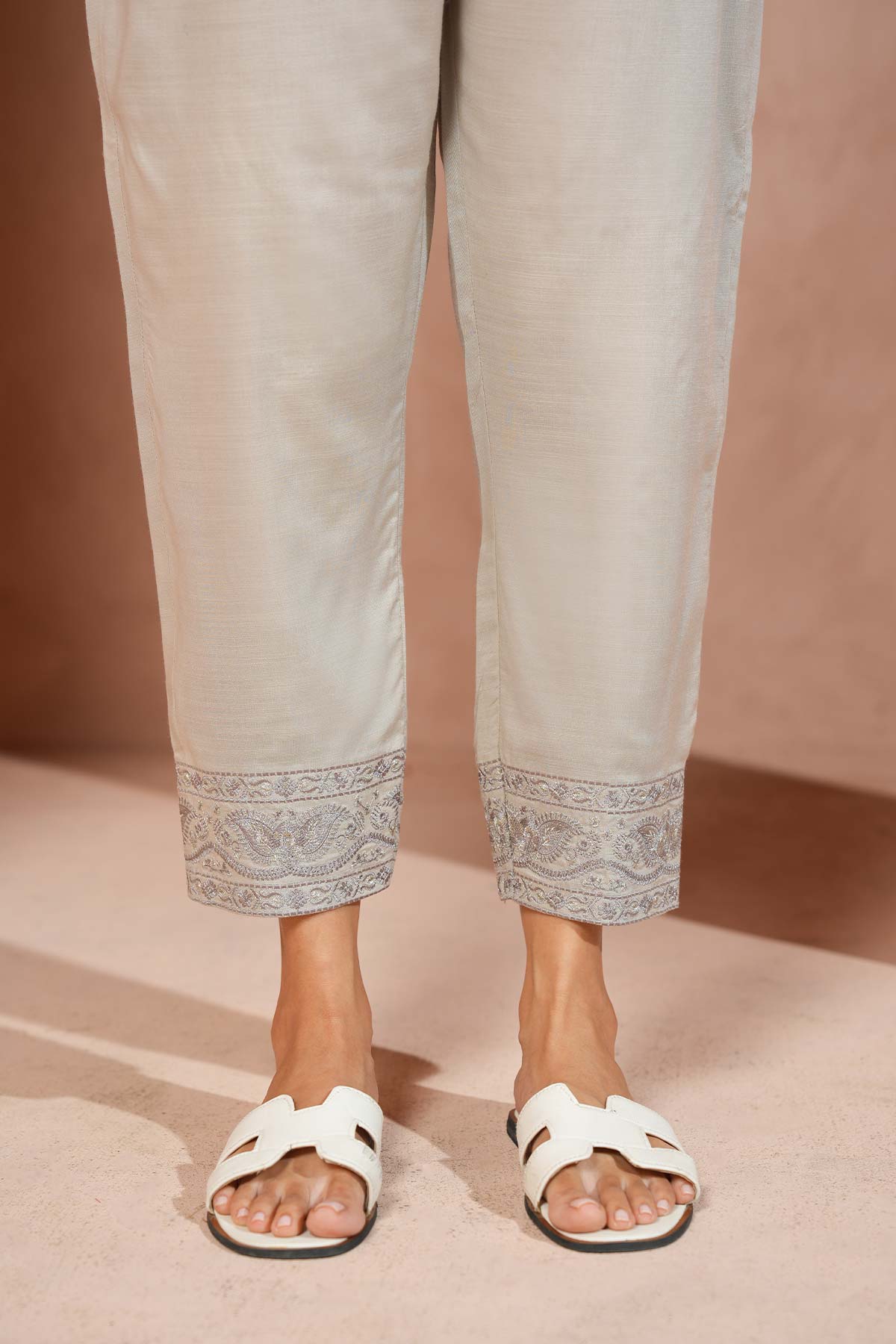 Raw Silk Trouser