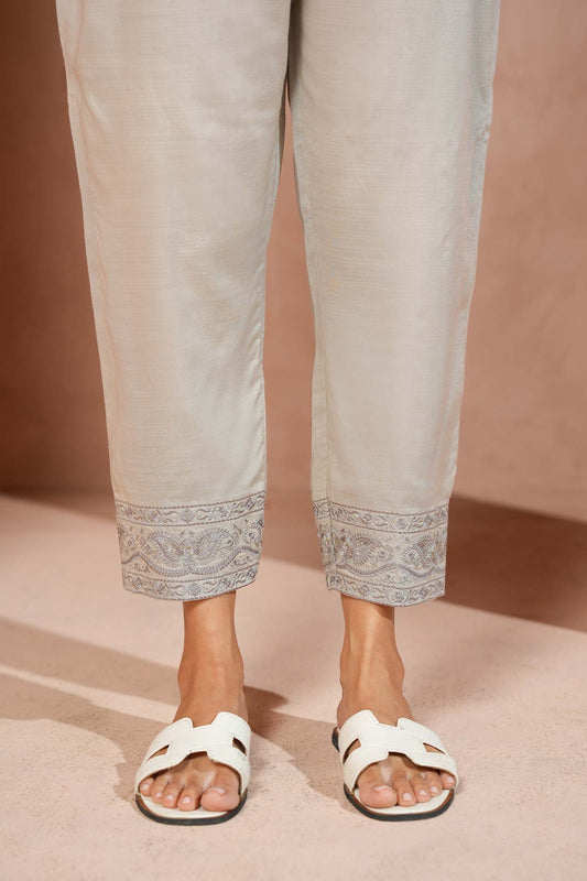Raw Silk Trouser