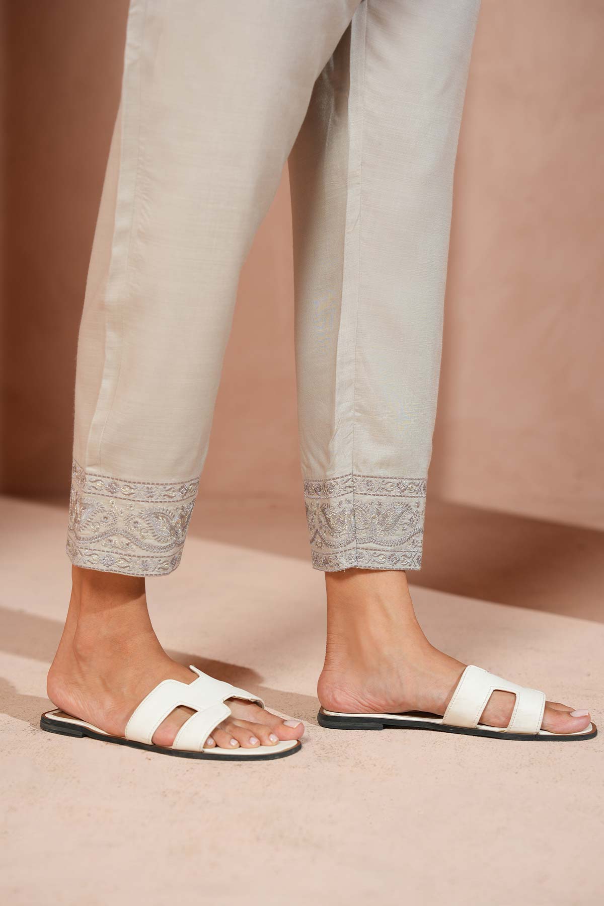 Raw Silk Trouser