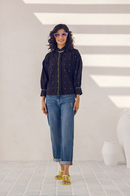 Dyed Jacquard Kurti