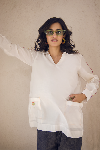 Embroidered Cambric Shirt