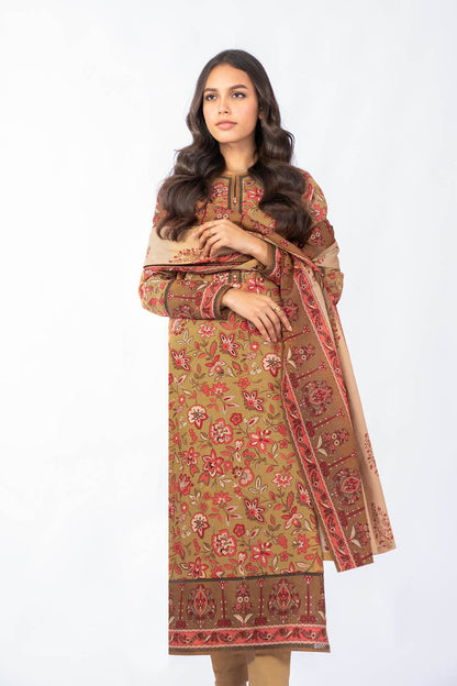 2 Pc Printed Lawn Suit With Lawn Dupatta