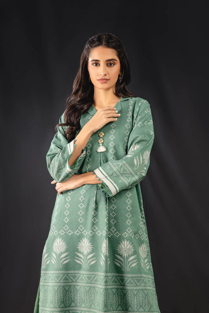 2 Pc Printed Karandi Suit With Karandi Trouser
