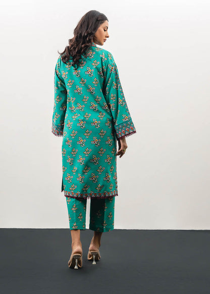 2 Pc Printed Khaddar Suit With Khaddar Trouser