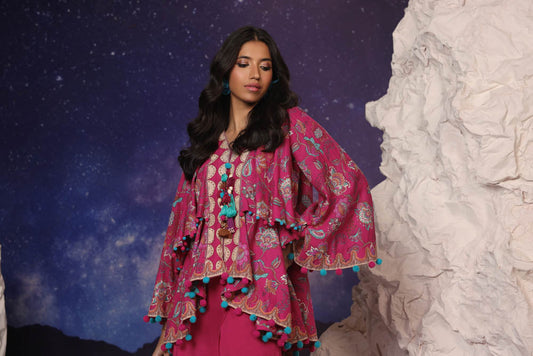 2 Pc Printed Khaddar Suit With Khaddar Trouser