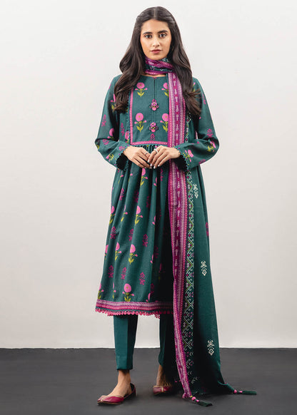 2 Pc Printed Karandi Suit With Karandi Dupatta