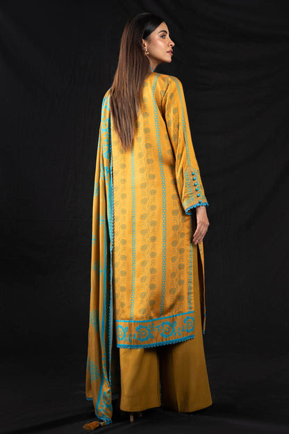 2 Pc Printed Twill Viscose Suit With Twill Viscose Dupatta