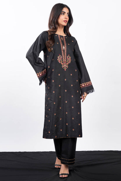 2 Pc Embroidered Sunrise Suit With Viscose Trouser