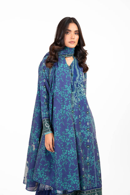 2 Pc Printed Lawn Suit With Lawn Dupatta