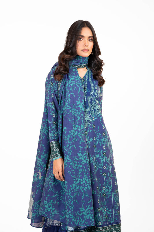 2 Pc Printed Lawn Suit With Lawn Dupatta