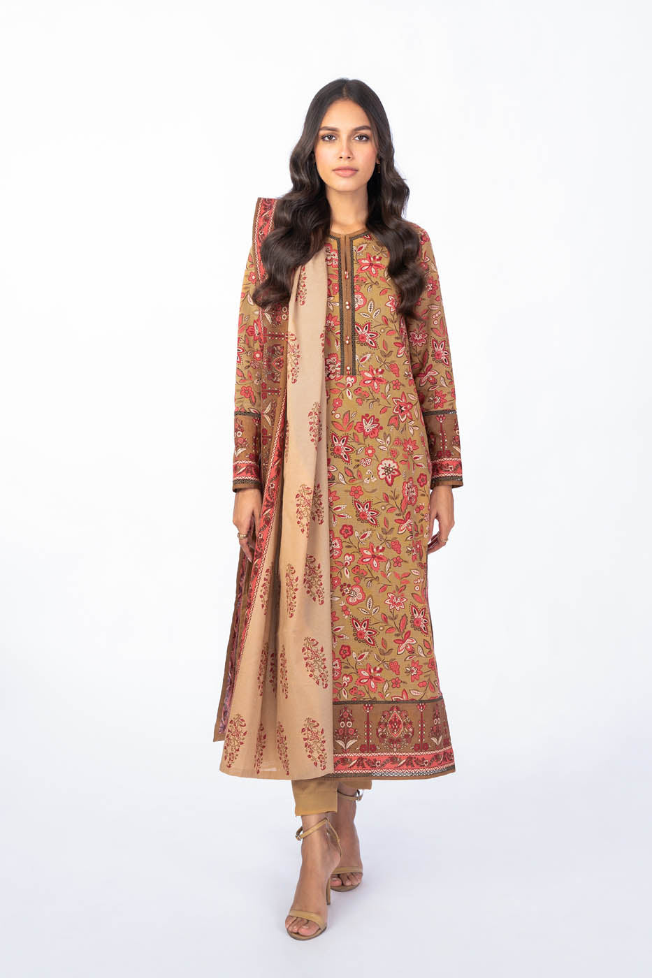 2 Pc Printed Lawn Suit With Lawn Dupatta
