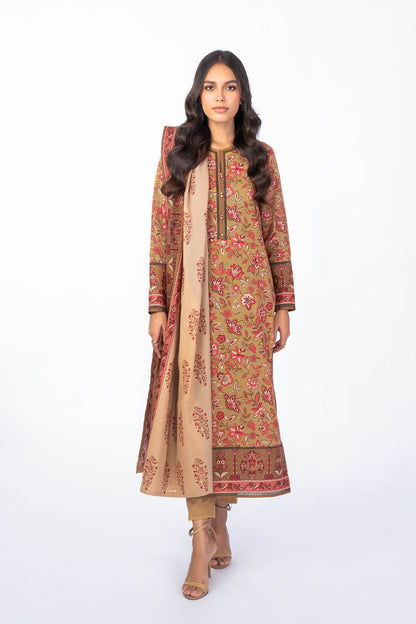2 Pc Printed Lawn Suit With Lawn Dupatta