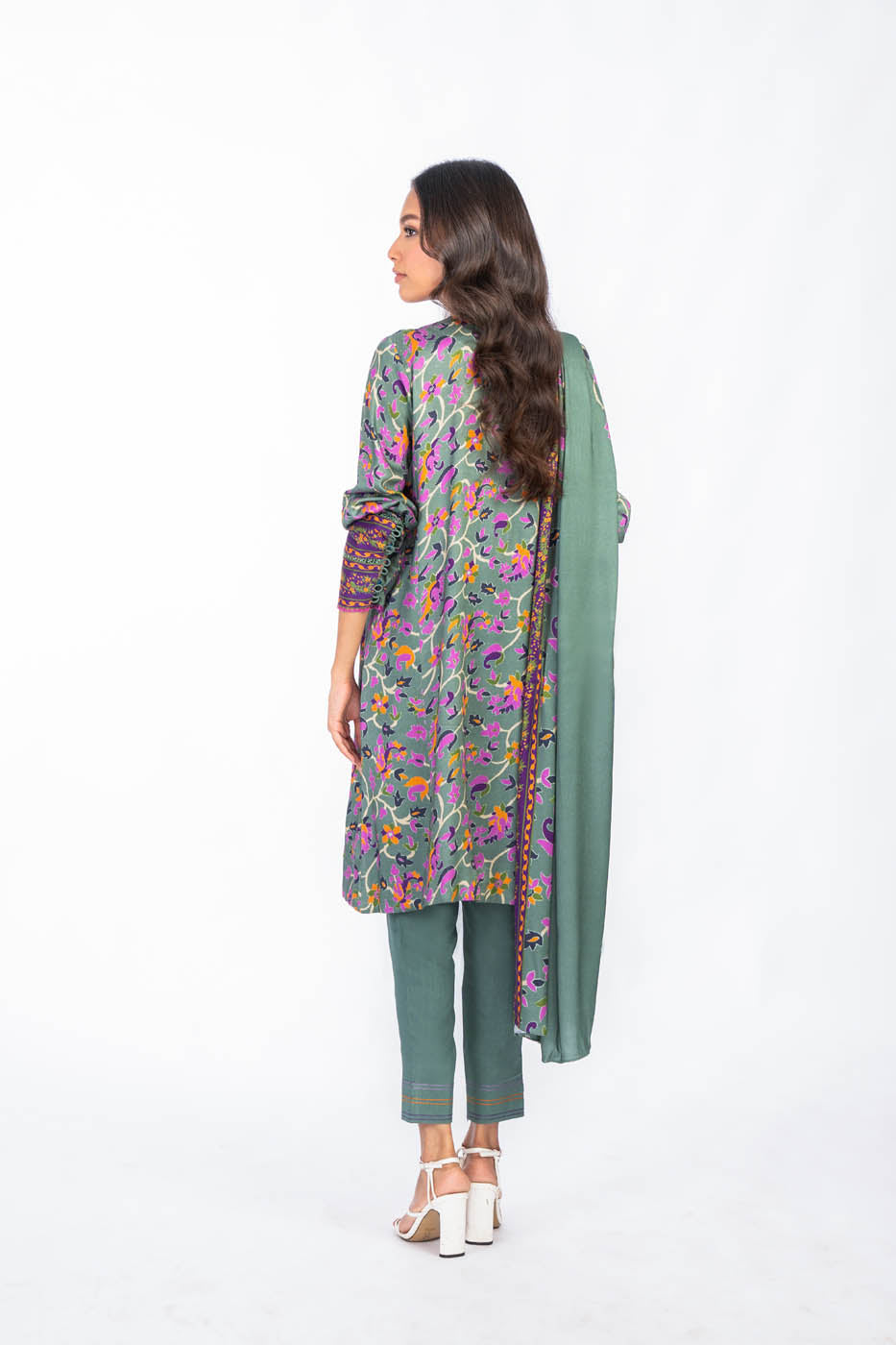 2 Pc Printed Lawn Suit With Lawn Dupatta