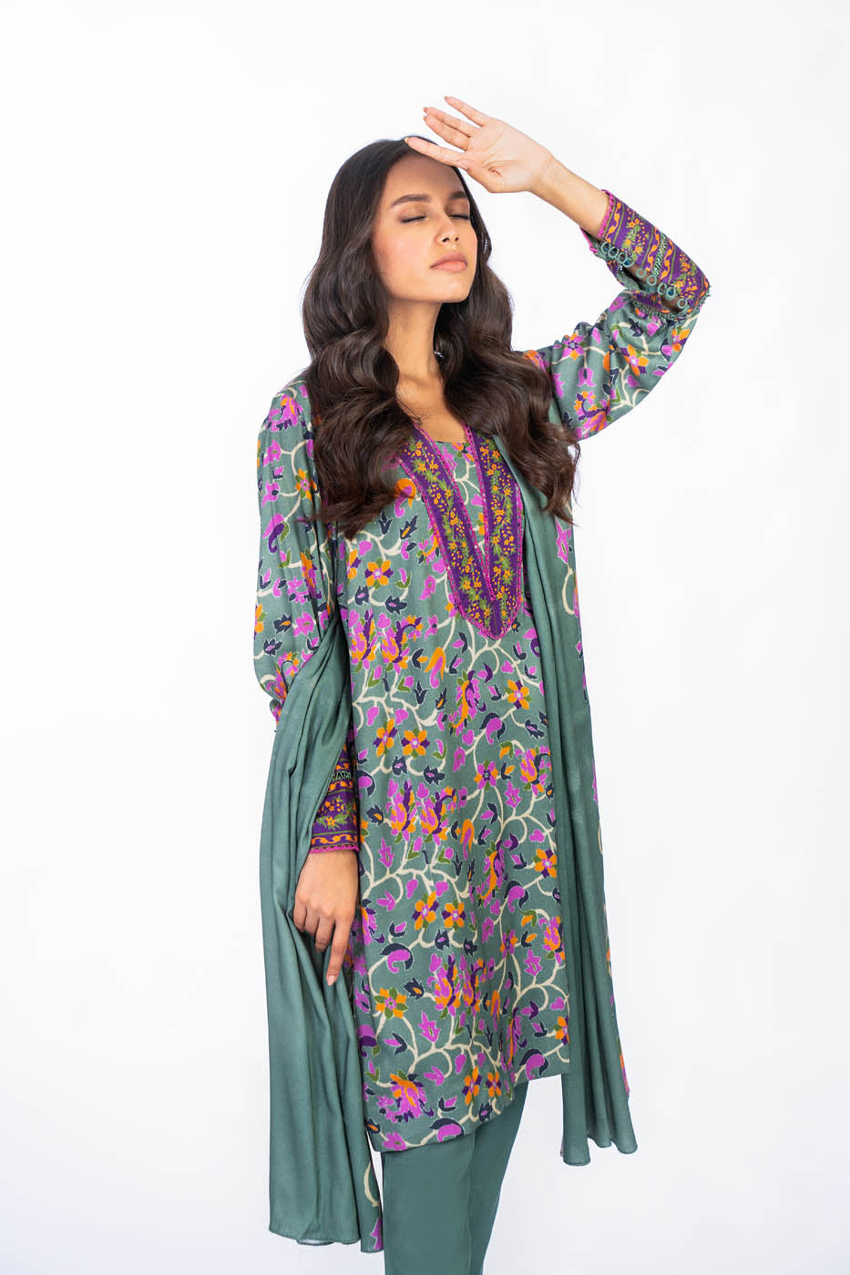 2 Pc Printed Lawn Suit With Lawn Dupatta